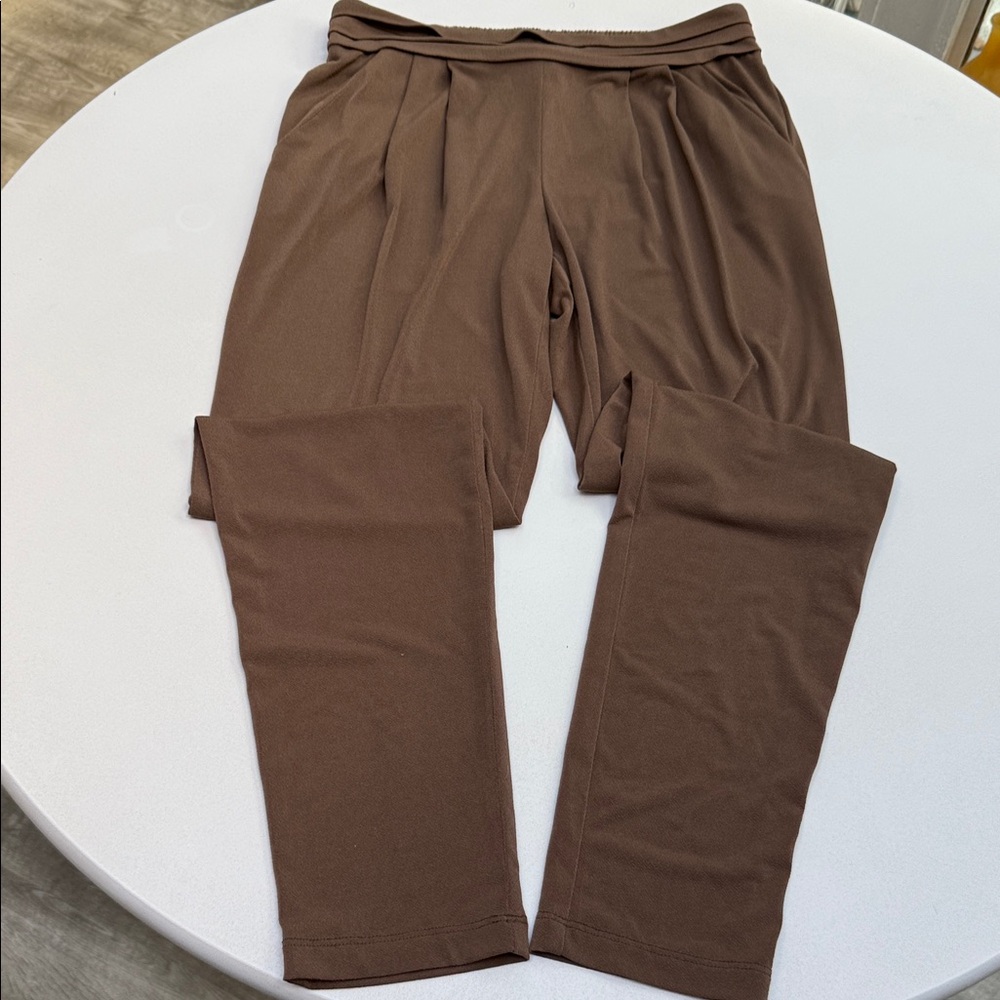 Flirtatious Brown Stretch Pants